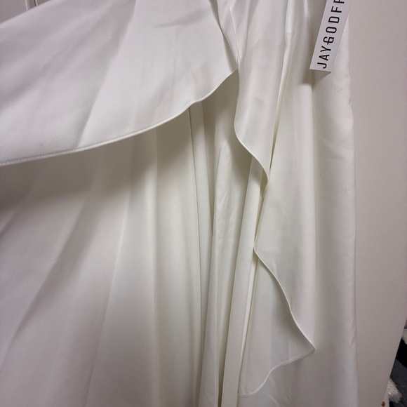 NWT | JayGodfrey White One-Shoulder Jumpsuit with removable skirt Size 0 - Picture 8 of 10